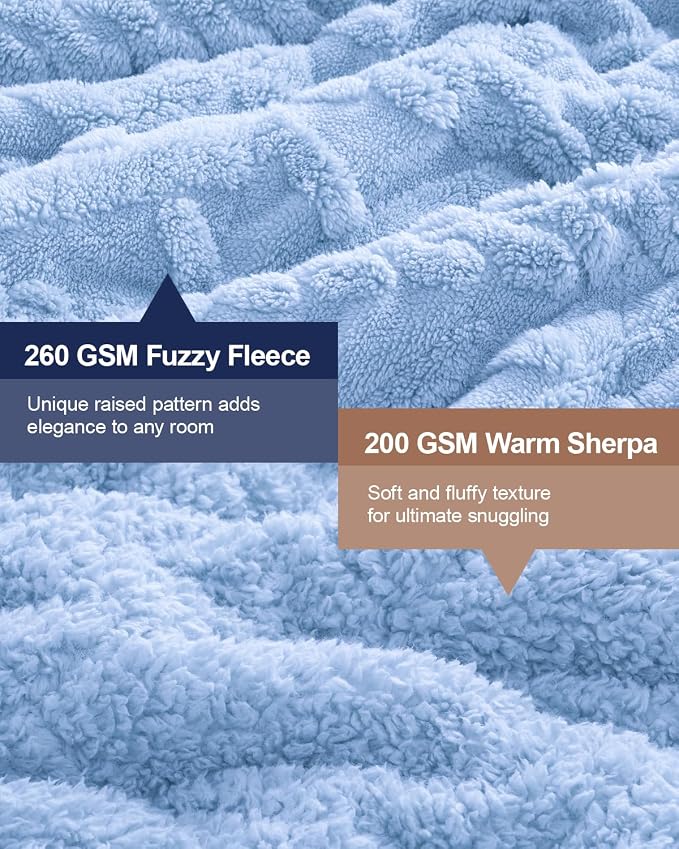 Ultra Soft Sherpa Weighted Blanket for Adults, 60"x80" 15lbs Heavy Blankets | Cozy Comfort for Relaxing Nights, Double-Sided Fluffy Sherpa & Fleece, Double Inner Layers-No Bead Bunching, Even Weight