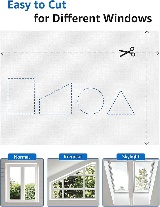Blackout Curtains Portable 34”x60” No Drill Black Out Window Cover | 100% Blackout Shades with Heat-Resistant Hook&Loop Tapes,Thermal Insulated Window Blinds for Home,Nursery(1 Panel,White)