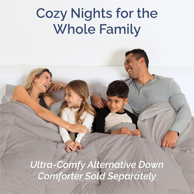 Split King 7 Piece Bed Sheet Set - Comfy, Breathable & Cooling - Light Grey | Ultra-Soft Hotel Luxury Bedding Set w/ 8-16 Inch Deep Pockets, 1 Flat & 2 Fitted Sheet & 4 Pillowcases, Wrinkle & Fade Free