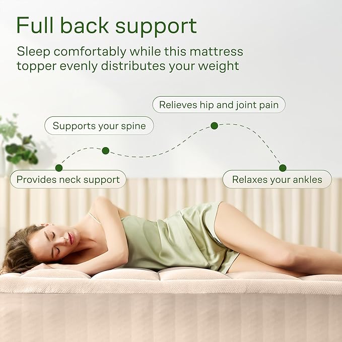 Niagara Sleep Solution Ultra Soft & Cooling Mattress Topper - King Size | Rayon Derived from Bamboo, Pillow Top Mattress Pad, 20" Deep Pocket, Back Pain Relief, Perfect for Hot Sleepers, Beige
