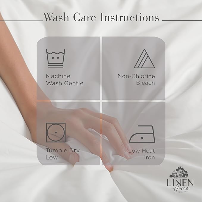 Linen Home 2-Pack Queen Sheet Set, 100% Cotton Percale Bedding, 8-Piece Value Bundle, Deep Pocket Cooling Bed Sheets for Hot Sleepers, Breathable & Crisp Hotel Quality, Long-Staple Cotton, Charcoal