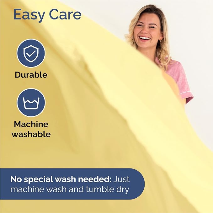 King 6 Piece Bed Sheet Set - Comfy, Breathable & Cooling Sheets - Yellow | Ultra Soft Hotel Luxury Bedding Set w/ 8-16 Inch Deep Pockets - 1 Flat & 1 Fitted Sheet & 4 Pillowcases - Wrinkle & Fade Free