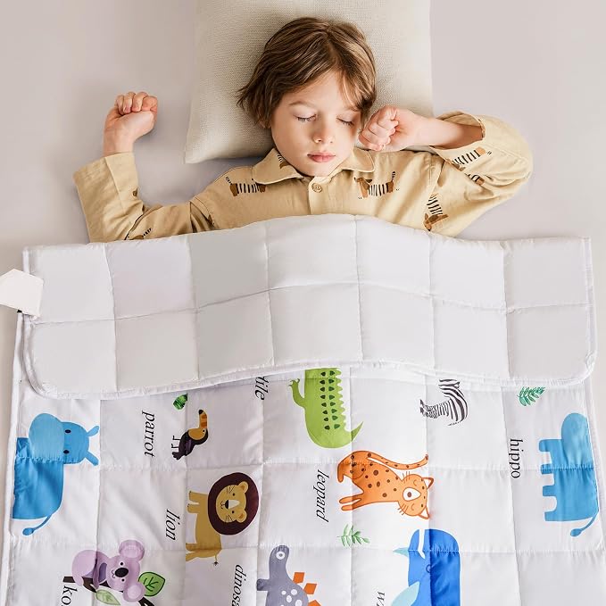 Weighted Blanket (5 lbs, 36" x 48") Cooling Throw Heavy Blanket for Sleeping Apply to 40-60 lbs, Soft Thick Breathable Blanket with Glass Bead, Easy Care