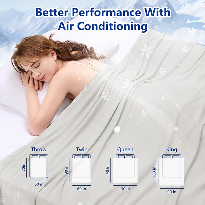 TOPCEE Cooling Blanket(60"x90"Twin Size)for Night Sweats Absorbs Heat to Keep Adults, Children Cool on Warm Nights, Q-Max 0.5 Cooling blankets for Hot Sleepers, Ultra-Cool Lightweight Blanket for Bed | Absorbs Heat Cold Summer Blanket for Night Sweats ...