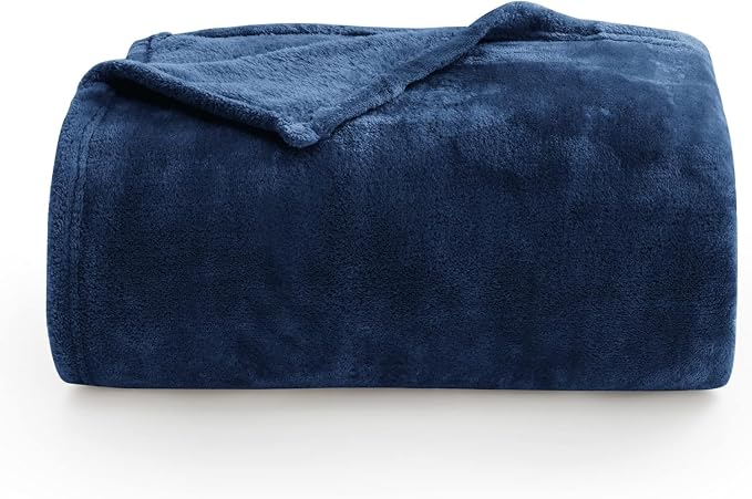 BEDELITE Fleece Blanket Soft Plush Throw for Couch Navy 50"x70" | Ultra Soft Fleece, Plush Microfiber, Lightweight Warmth, All Season Comfort, Fade Resistant, Machine Washable, Couch Sofa Bed