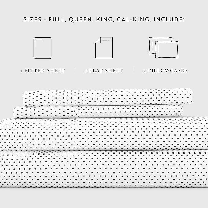 Linen Market Double-Brushed Patterned Microfiber Queen Sheet Set 4 Piece – Oeko-TEX Certified Ultra Soft & Wrinkle-Free - 16" Deep Pocket Sheets - Easy Care Queen Size - Stippled Gray