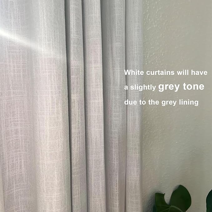 Vision Home White Pinch Pleated Full Blackout Curtains Thermal Insulated Window Curtains 120 inch for Living Room Bedroom Room Darkening Pinch Pleat Drapes with Hooks Back Tab 2 Panel 40" Wx120 L