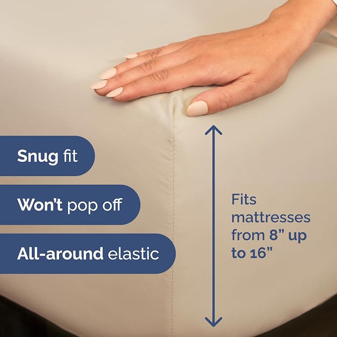 King Size 4 Piece Sheet Set - Comfy Breathable & Cooling Sheets - Wheat | Hotel Luxury Bed Sheets for Women & Men, Deep Pockets, Easy-Fit, Extra Soft and Wrinkle Free Sheets, Oeko-Tex Bed Sheet Set