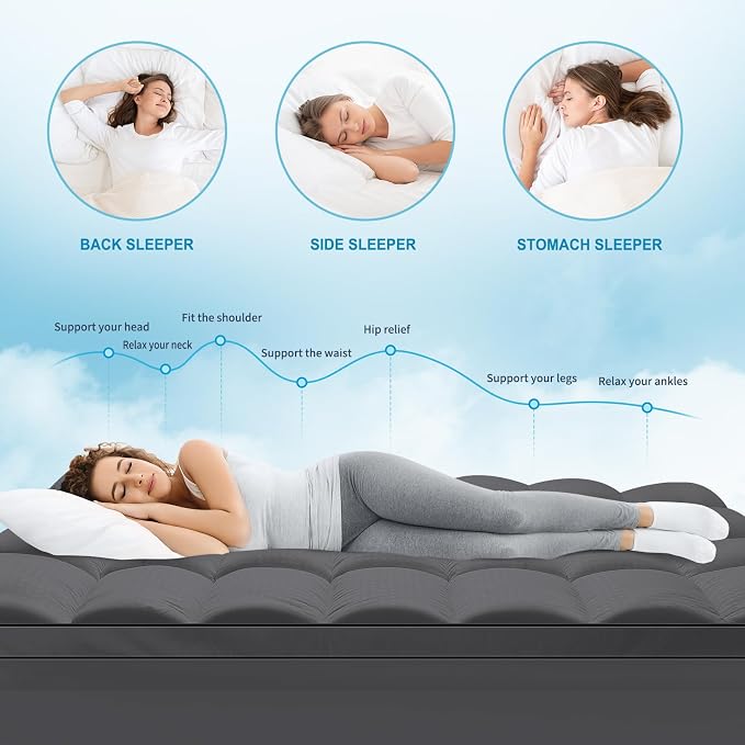 MASVIS Twin XL Size Dual Layer 4 Inch Memory Foam Mattress Topper, 2 Inch Gel Memory Foam and 2 Inch Cooling Pillow Top Mattress Pad Cover for Back Pain, Medium Support,Gray