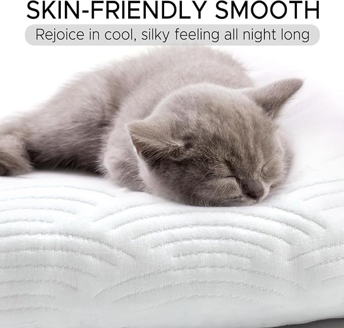Body Pillow for Adults Swan Shaped Side Sleeper Pregnancy Pillow 49 Inch | Soft Long Bed Pillows Shredded Memory Foam & Removable Washable Cover - White Tencel (Pillow and Extra Pillowcase)