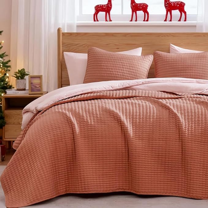 King Size Quilt-Lightweight Bedspreads King Quilt Bedding Set | Soft Coverlet with 2 Pillow Shams for All Seasons, Suitable for Bed, Couch, 3 Pieces, 106"x94"