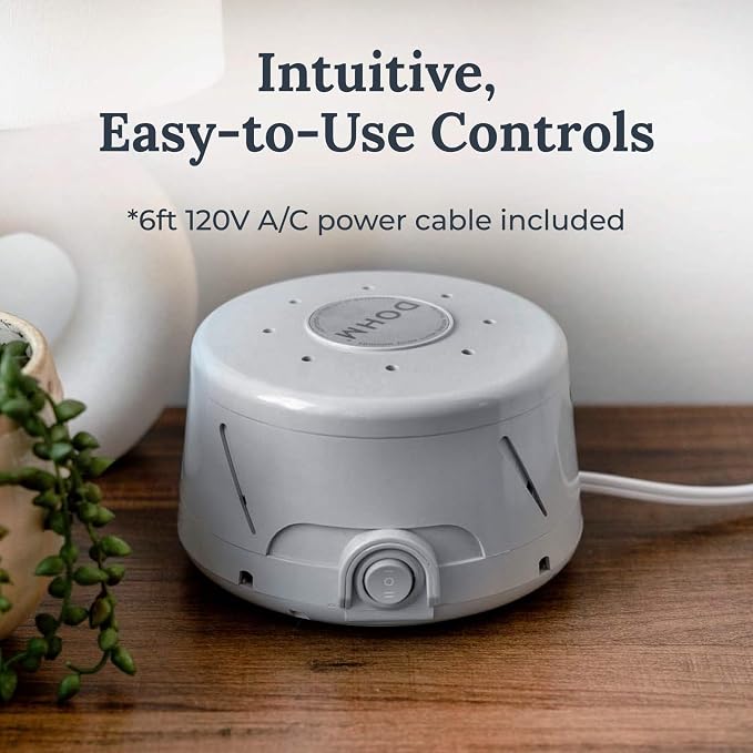Yogasleep Dohm Classic (Gray) The Original White Noise Machine, Soothing Natural Sound from A Real Fan, Noise Cancelling for Office Privacy, Travel & Meditation, Sleep Therapy for Adults & Baby