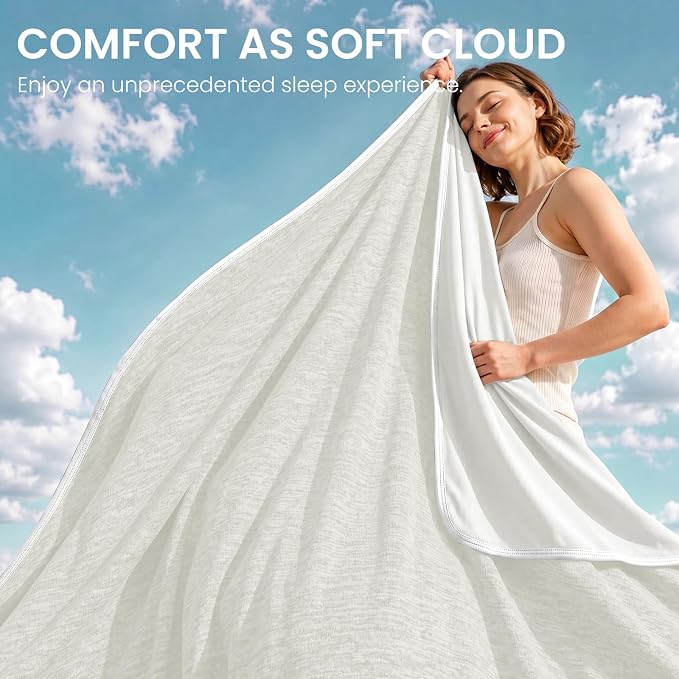 Topcee Cooling Blanket Throw 50"x70" for Hot Sleepers Summer Blanket | Absorbs Heat Cold Summer Blanket for Night Sweats & Menopause Q-Max>0.5 Lightweight Breathable Soft Double-Side Cooling