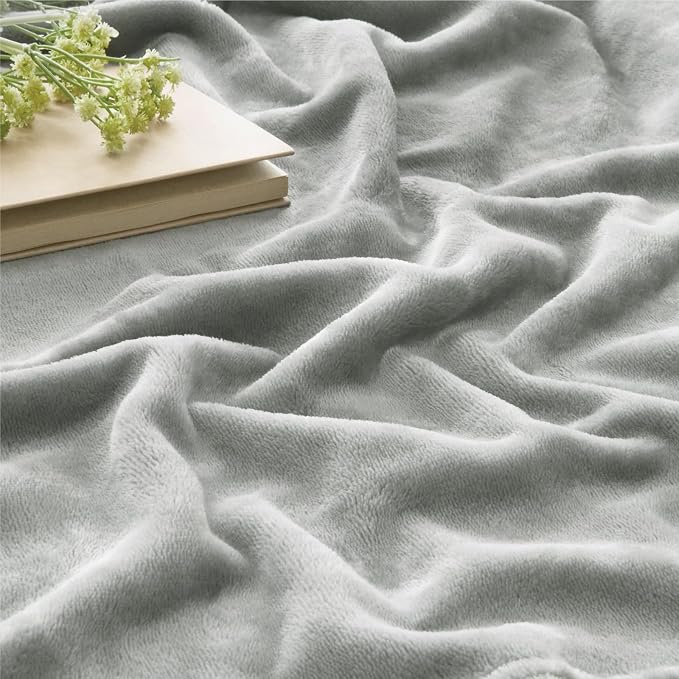 BEDELITE Fleece Blanket Soft Plush Throw for Couch Light Grey 50"x60" | Ultra Soft Fleece, Plush Microfiber, Lightweight Warmth, All Season Comfort, Fade Resistant, Machine Washable, Couch Sofa Bed