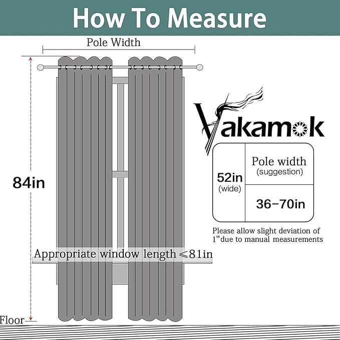 Yakamok Room Darkening Curtains 52x84 inch Pine Tree Green-Living Room | 2 panels,grommet blackout window treatment,thermal insulated,light blocking drapes,privacy protection,bedroom dining room