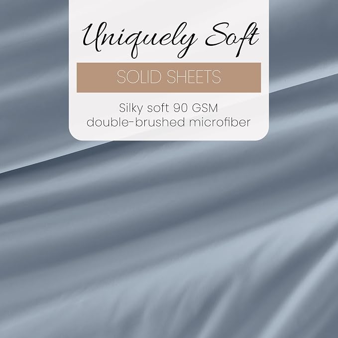 Linen Market Bed Sheets for Twin Size Bed (Light Blue) - Sleep Better Than Ever with These Soft and Cooling Twin Sheets - Deep Pocket Fits 16" Thick Beds - 3 Piece Twin Sheet Set