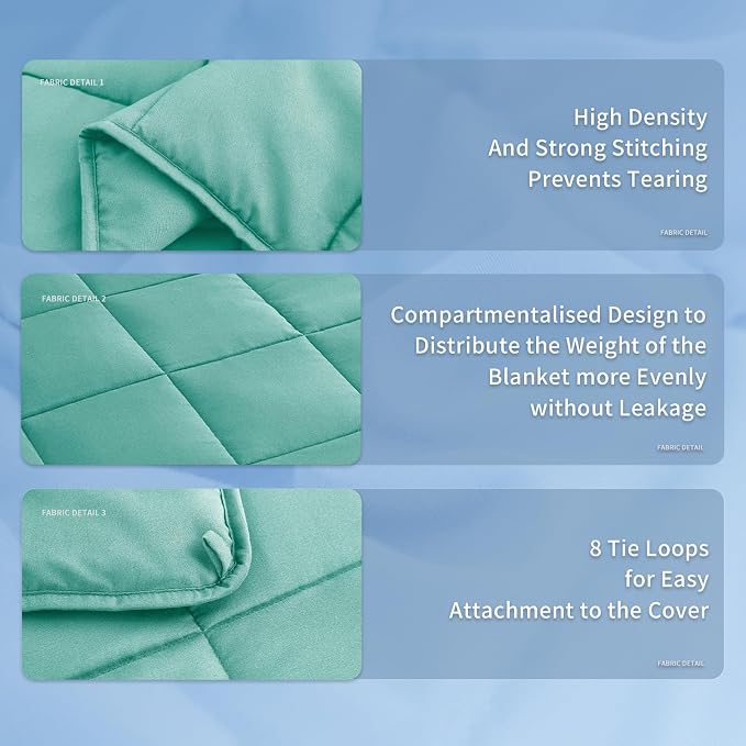 Weighted Blanket for Adults (20 lbs, 60" x 80") Queen Size Soft Cooling Heavy Blanket Sleeping, Apply to 190-210 lbs Body, Thick Breathable Blanket with Glass Bead, Easy Care