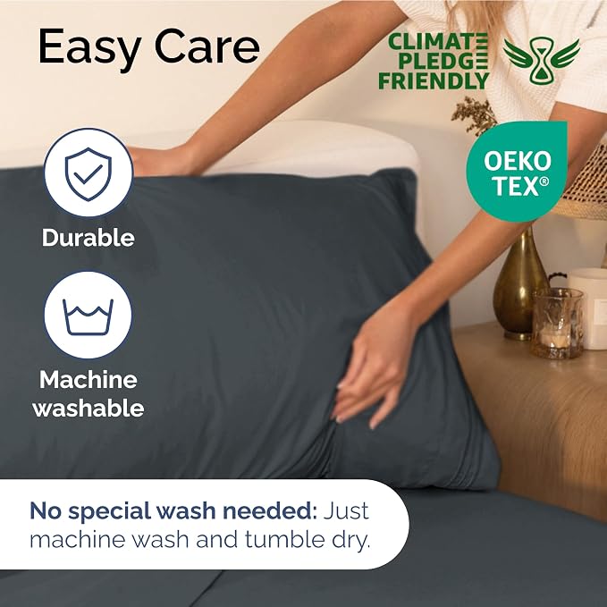 Twin XL Size 3 Piece Sheet Set - Ultra Soft & Cooling Sheets - Slate Blue | Fits 8 Inch to 16 inch Mattress, Wrinkle Free & Fade Resistant with Deep Pockets, Breathable, Comfy Hotel Luxury Bedding