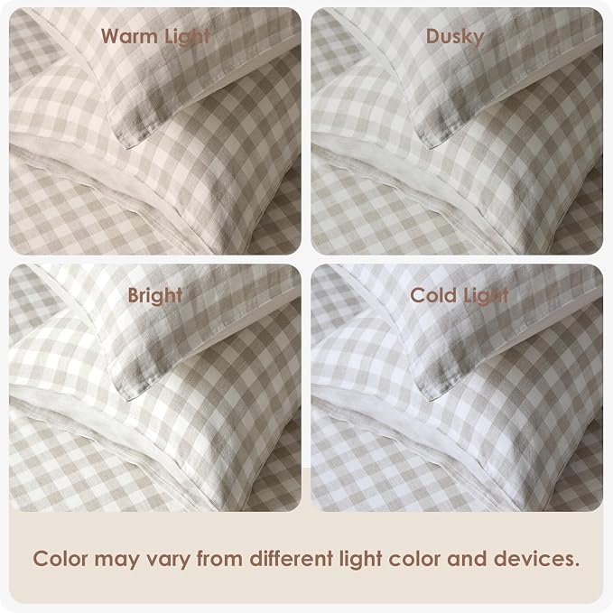 DAPU 100% French Linen Duvet Cover 3Pcs Set, 170GSM Linen Bedding, Full/Queen