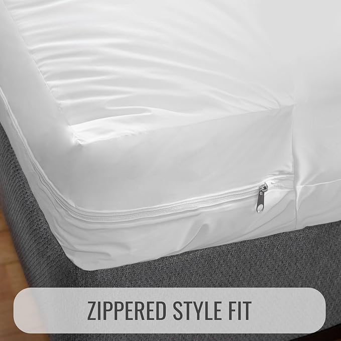 DMI Waterproof Mattress Protector and Mattress Cover, Encased Zippered Fit, Full, Packaging May Vary (Pack of 2)
