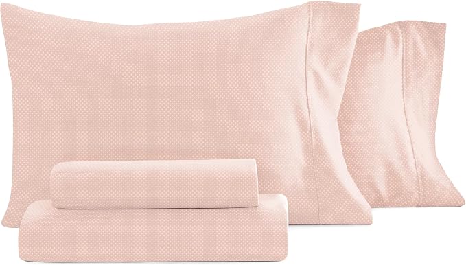 Linen Market 4 Piece California King Bedding Sheet Set (Pink Hearts) - Sleep Better Than Ever with These Ultra-Soft Cooling Bed Sheets for Your California King Size Bed - Deep Pocket Fits 16" Mattress