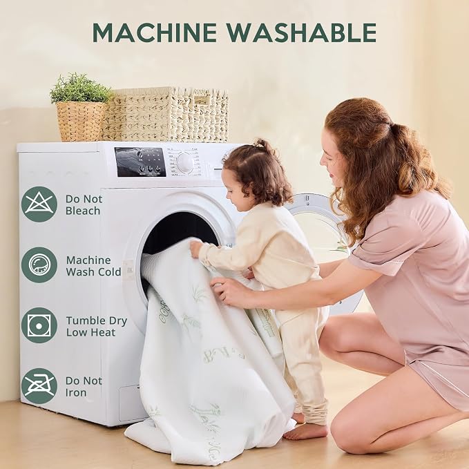 Mattress Protector Full Size Bed, 100% Waterproof Mattress Cover, Cooling and Breathable Bed Pad Cover, Deep Pocket 8"-21"
