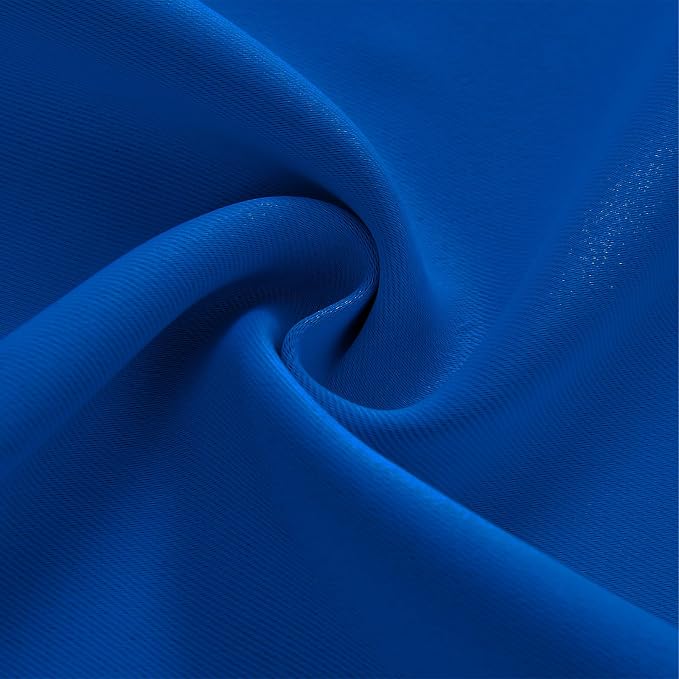 Joydeco 72 Inch Blackout Curtains for Bedroom, Thermal Insulated Black Out Curtains 2 Panels Set, Room Darkening Drapes for Living Room Window Rod Pocket Back Tab (W52 x L72 Inch, Royal Blue)