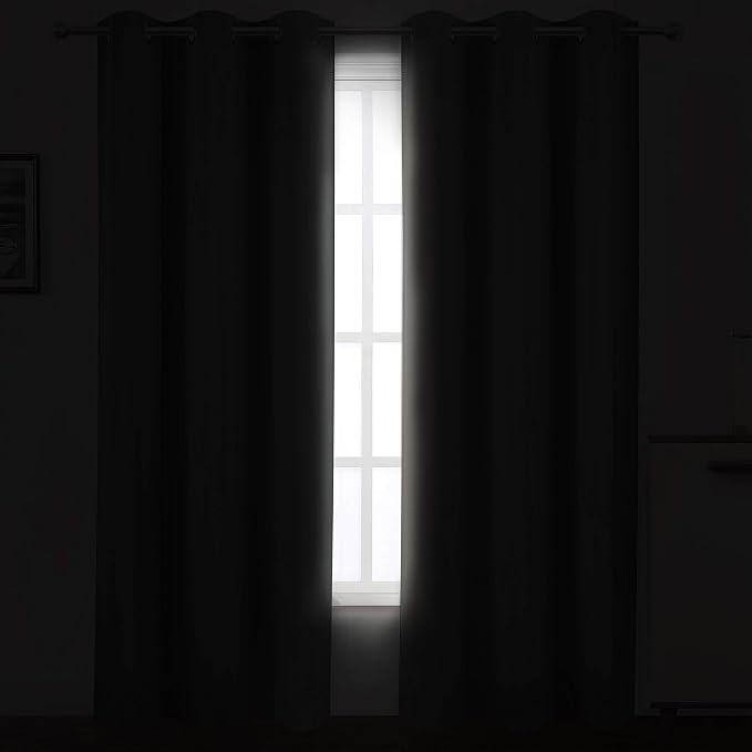 Frost Grey Thermal Blackout Curtains/42 x 95 Inch/Set of 2 Panels Room Darkening Curtains for Bedroom