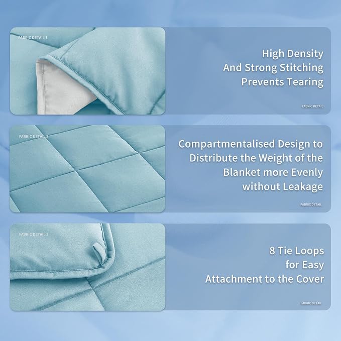 Weighted Blanket (20lbs 80"x87" King Size) Soft Cooling Heavy Blanket Sleeping, Apply to 190-210 lbs Body, Thick Breathable Blanket with Glass Bead, Easy Care