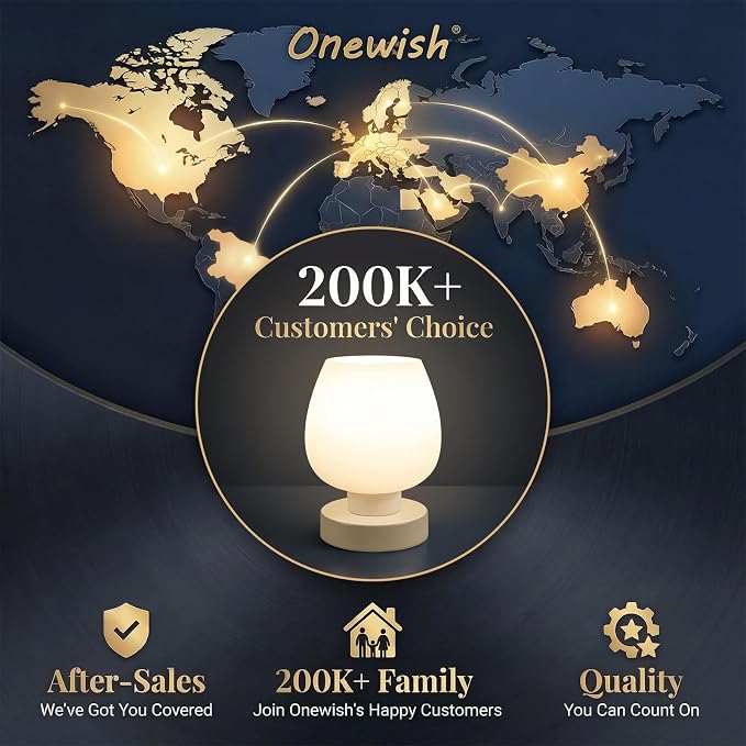 Touch Bedside Table Lamp - Small Lamp for Bedroom with USB C+A Charging Ports 3 Way Dimmable, Nightstand Desk lamp with White Opal Glass Lamp Shade Warm LED Bulb Included, Simple Design Gifts