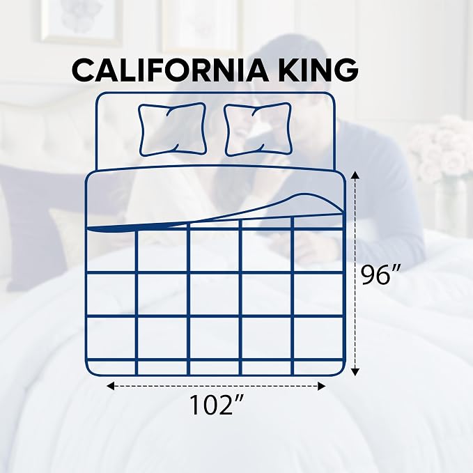 Utopia Bedding Duvet Insert, Cal King Size Comforter 96 x 102 in Light Grey | Cozy All Season Comforter for Kids and Teens, Unisex, Down Alternative Fill, Soft Microfiber Shell, Machine Washable.