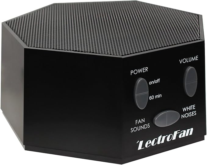 Adaptive Sound Technologies LectroFan Classic Sound Machine, Black | Soothing Sound Machine for Sleep with a Built-in Sleep Timer, Non-Looping Sounds, Speech Privacy and Compact Design