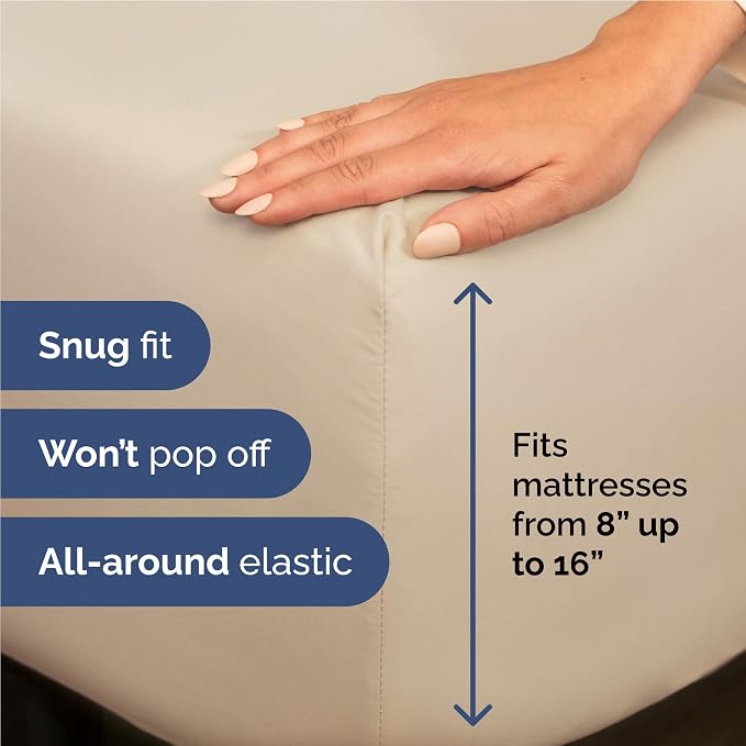 Full Size 4 Piece Sheet Set - Comfy Breathable & Cooling Sheets - Wheat | Hotel Luxury Bed Sheets for Women & Men, Deep Pockets, Easy-Fit, Extra Soft and Wrinkle Free Sheets, Oeko-Tex Bed Sheet Set