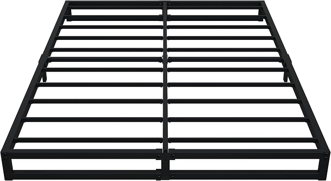 Lutown-Teen 6 Inch California King Bed Frames No Box Spring Needed Heavy Duty Metal Cal King Platform for Mattress Foundation, Noise Free, Easy Assembly, Black