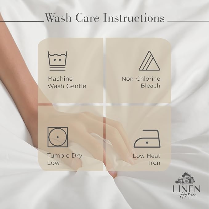 Linen Home 2-Pack Queen Sheet Set, 100% Cotton Percale Bedding, 8-Piece Value Bundle, Deep Pocket Cooling Bed Sheets for Hot Sleepers, Breathable & Crisp Hotel Quality, Long-Staple Cotton, Light Taupe