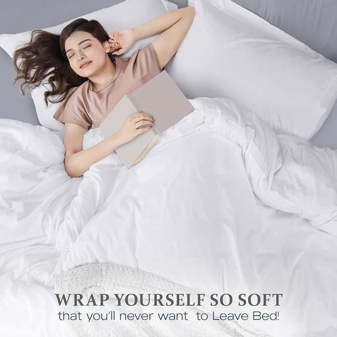 Duvet Cover King, 3 Piece Cotton Like Polyester With Zipper Closure, White | Extra Soft and Breathable, Wrinkle & Fade Resistant, Includes Duvet Cover and 2 Pillow Shams, Comforter Not Included, OekoTex