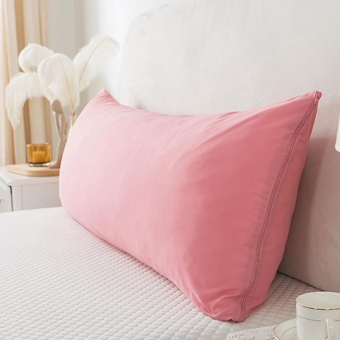WhatsBedding Memory Foam Body Pillow with Cover, Long Bed Pillow for Adults | Breathable Zippered Cotton Cover,Long Pillow for Sleeping, Firm Pillow Fluffy Supportive for Side Sleepers