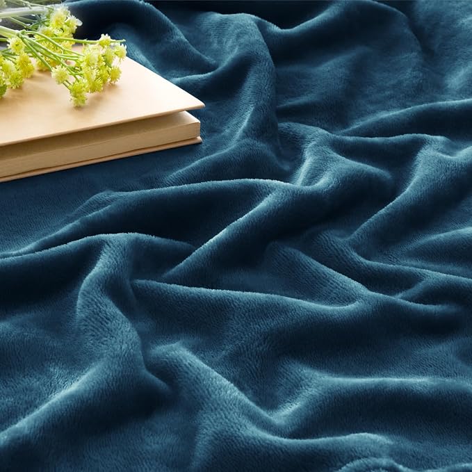 BEDELITE Fleece Blanket Soft Plush Twin Size Blanket Mineral Blue 60"x80" | Ultra Soft Fleece, Plush Microfiber, Lightweight Warmth, All Season Comfort, Fade Resistant, Machine Washable, Couch Sofa Bed