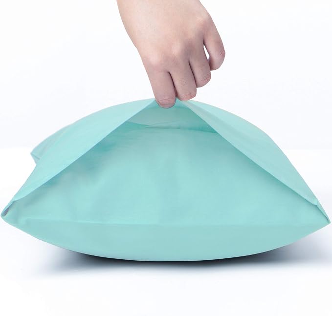 NTBAY Body Egyptian Cotton Sateen Pillowcases, Set of 1, Aqua | 500 Thread Count Egyptian Cotton Sateen with Envelope Closure, 1 Pack 20 x 54 Inch Pillowcases, Insert Not Included