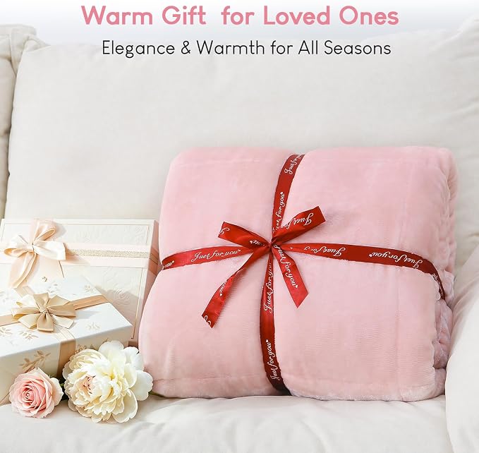 Cottonblue Pink Weighted Blankets 25lbs for Adults King Size 90"x90" Soft | Cozy Sherpa Fleece Weighted Throw Blankets for Calm Sleep Relax, Warm Fuzzy Comfort Flannel Heavy Blanket for Bed Sofa Couch