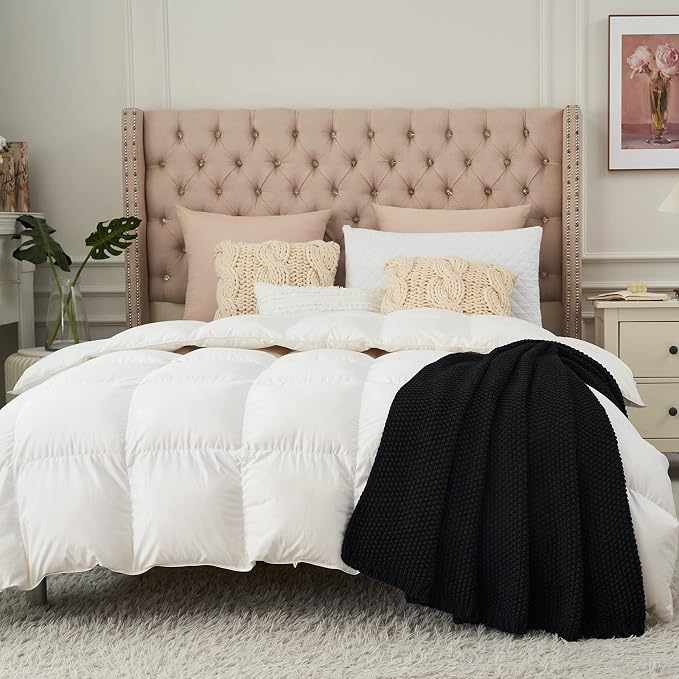 Chunky Cable Knit Throw Blanket Lightweight Black 100% Organic Cotton Blanket for Sofa Couch Bed Baby Nursery, Rustic Shabby Chic Modern Farmhouse, 51” x 63” Give Laundering Bag