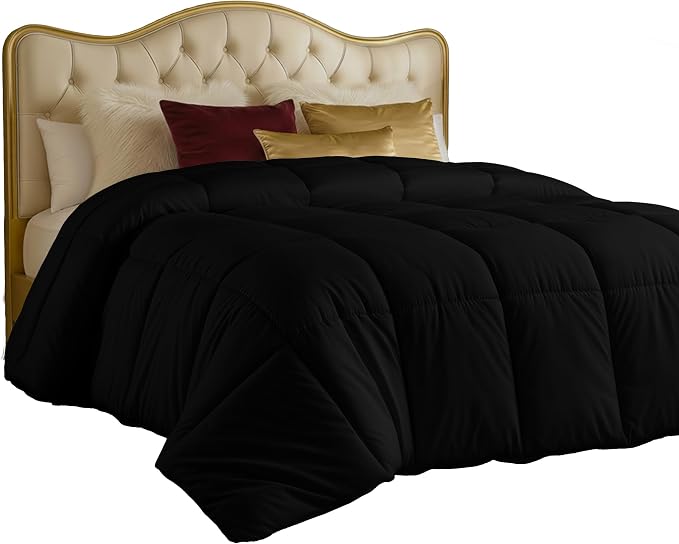 Utopia Bedding Duvet Insert, Twin Comforter 64 x 88 Inches, Black | Cozy All Season Comforter for Kids and Teens, Unisex, Down Alternative Fill, Soft Microfiber Shell, Machine Washable.