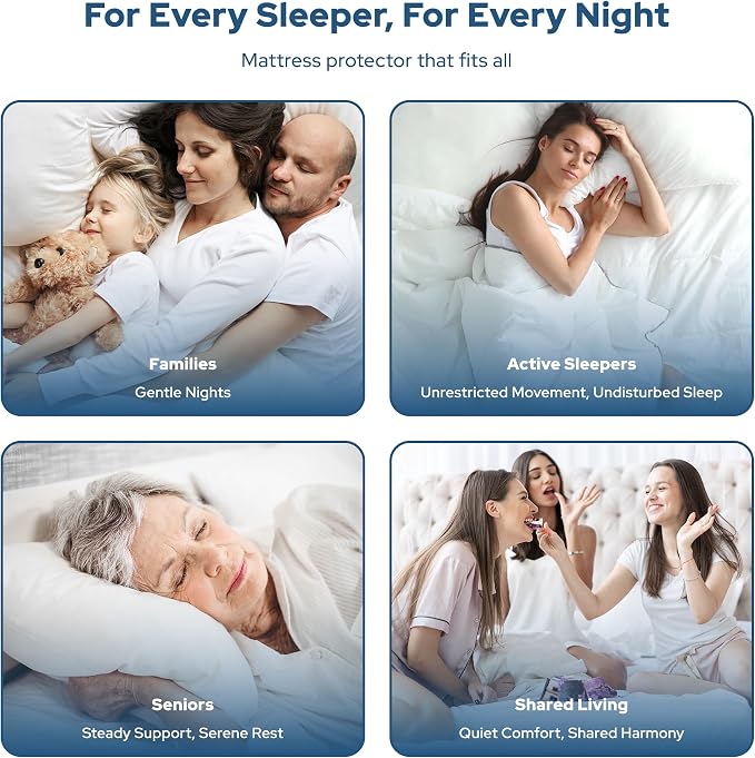 BEDLORE Waterproof Full Size Mattress Protector, Deep Pocket Fit, Washable | Soft Noiseless Breathable Bed Mattress Cover Pad, Fits 6-15 Inch Deep Mattresses, Ideal for Home Bedroom, Hotel, Gray