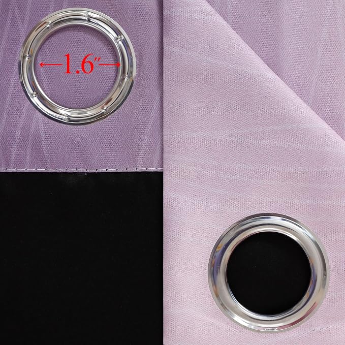 Pink and Purple Ombre Blackout Curtains for Girls Bedroom 84 Inches Long | Estelar Textiler Kids Room Darkening Curtains,Light Blocking,Grommet Thermal Insulated Gradient Drapes,42Wx84L Inch, 2 Panels