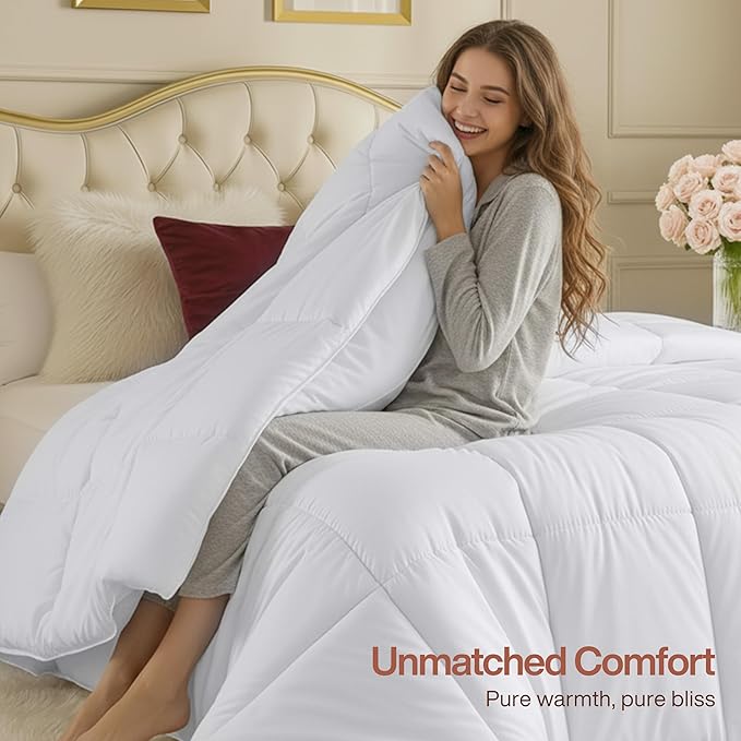 Utopia Bedding Duvet Insert, Comforter King Size 90 x 102 Inches, White | Cozy All Season Comforter for Kids and Teens, Unisex, Down Alternative Fill, Soft Microfiber Shell, Machine Washable.