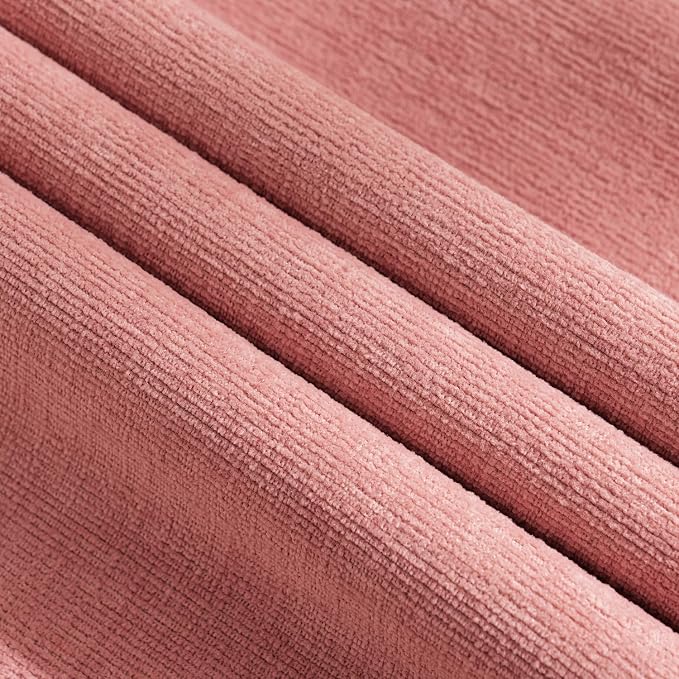 MIULEE Coral Red Chenille Couch Throw Pillow Covers, 20x20 | Set of 2, Soft Romantic, Farmhouse Modern Home Decor, Decorative Pillowcases for Sofa Living Room Bed