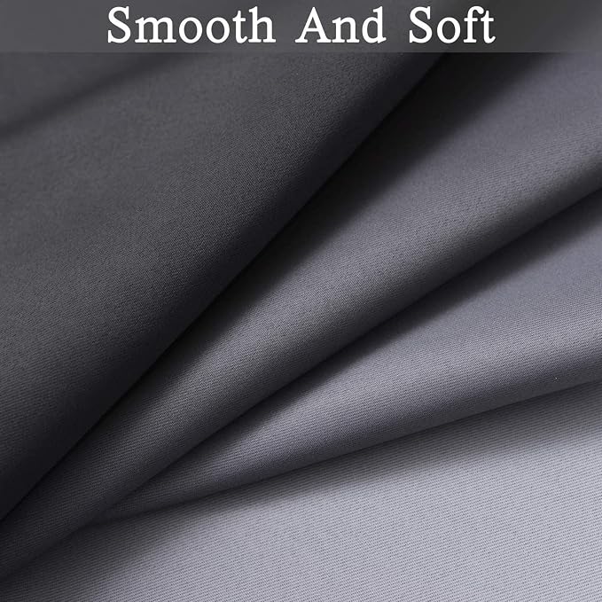 SimpleHome Ombre Gradient Black White to Gray Curtains for Bedroom, 42Wx63L | Room Darkening Curtains,Light Blocking Thermal Insulated Grommet Window Curtains for Living Room,2 Panels,63 Inches Length
