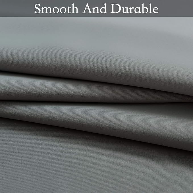 SimpleHome Ombre Gradient Grey White to Gray Curtains for Bedroom, 52Wx84L | Room Darkening Curtains,Light Blocking Thermal Insulated Grommet Window Curtains for Living Room,2 Panels,84 Inches Length