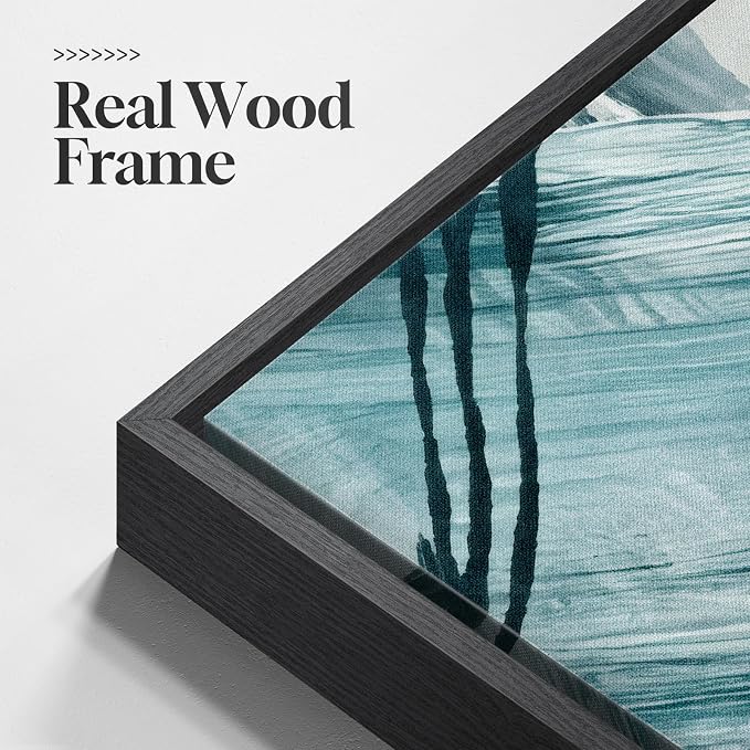 Large Framed Blue and Gold Abstract Wall Art for Living Room, 3 Piece 24x36 | Minimalist elegant pictures, Canvas prints, Modern paintings, Artwork for walls, Wall decor for dining bedroom hallway lounge