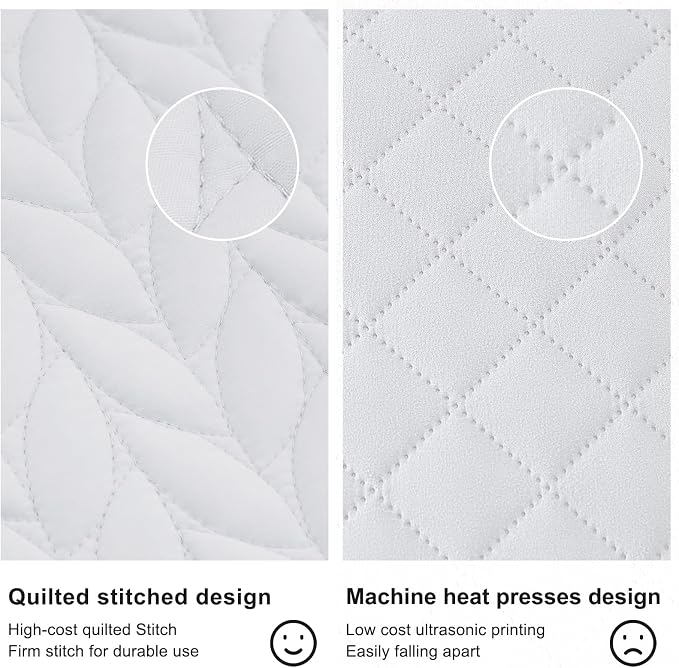 SunStyle Home Queen Quilt Bedding Set, Lightweight Summer Bedspreads,White | Soft Coverlet With 2 Pillow Shams,Morden Style Quilts for All Season, Suitable for Bed,Couch,Bedroom,Guest Room,90"X96"